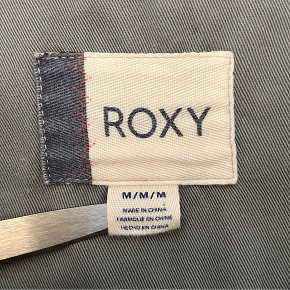 ROXY Watch The Sunrise Utility Jacket Zip Up Snap Embroidered Removable Hood - Picture 15 of 16